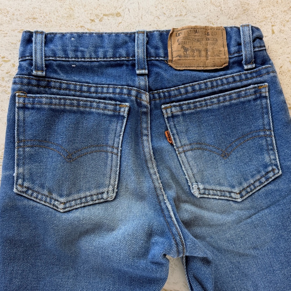 Levi’s Boys Classic Blue Denim Cutoff Shorts Size 10 Slim - Picture 8 of 13
